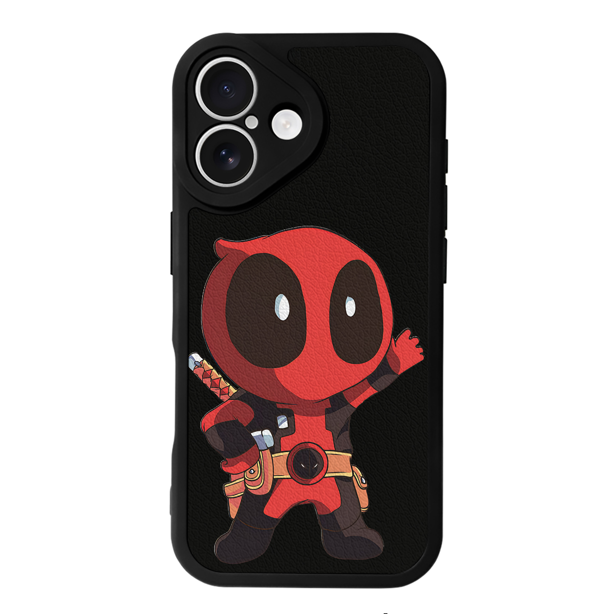 （画像用） Deadpool デッドプール 【iPhone 16シリーズ対応】シリコンスマホケース（レザー調） 材質：シリコン